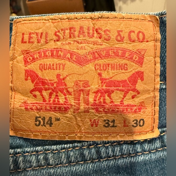Levi’s 514 Straight Fit Jean Men’s Medium Wash Size 31x30 - Picture 3 of 3
